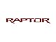 Tailgate Letter Inserts; Ruby Red (17-24 F-150 Raptor w/ Tailgate Applique)
