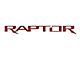 Tailgate Letter Inserts; Ruby Red (17-20 F-150 Raptor w/o Tailgate Applique)