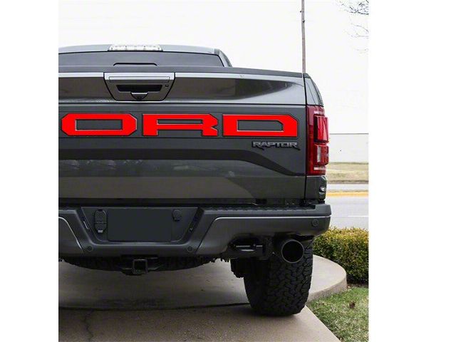 Tailgate Letter Overlays; Blue (17-20 F-150 Raptor w/ Tailgate Applique)