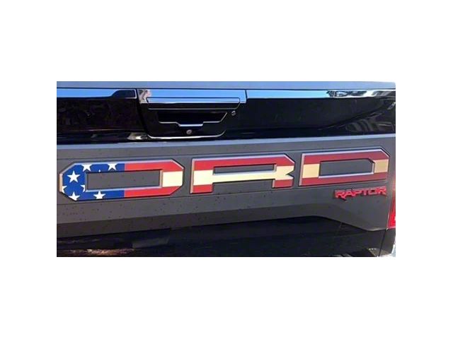 Tailgate Letter Overlays; Gloss White (17-20 F-150 Raptor w/ Tailgate Applique)