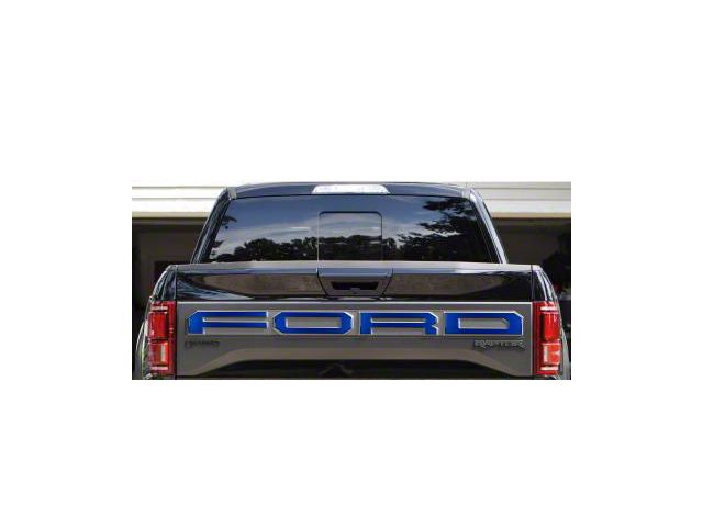 Tailgate Letter Overlays; Lightning Blue (19-20 F-150 Raptor w/ Tailgate Applique)