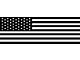 Tailgate Standard American Flag Decal; Gloss Black (97-24 F-150)