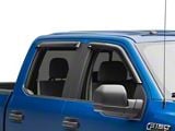 Tape-On Window Deflectors; Front and Rear; Smoke (15-25 F-150 SuperCrew)