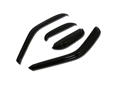 Tape-On Front and Rear Window Visors; Dark Smoke (97-03 F-150 SuperCab)