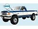 Tu-Tone 3-Band Body Stripes; Light Blue/Dark Blue (97-24 F-150)