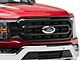 Chrome Delete Upper Grille Overlay; Gloss Black (21-23 F-150 XL, XLT)