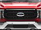 Chrome Delete Upper Grille Overlay; Gloss Black (21-23 F-150 XL, XLT)