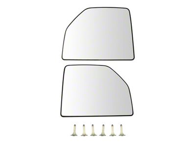 Upper Towing Mirror Glass; Driver and Passenger Side (15-17 F-150)