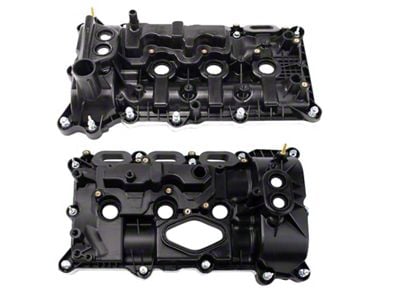 Valve Covers; Black (17-23 3.5L EcoBoost F-150)