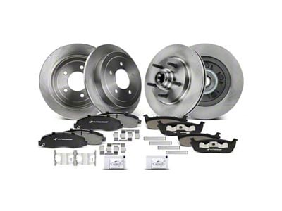 Vented 5-Lug Brake Rotor and Pad Kit; Front and Rear (Late 00-03 2WD F-150 w/ Rear Disc Brakes, Excluding Lightning)