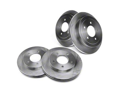 Vented 5-Lug Rotors; Front and Rear (00-03 4WD F-150)