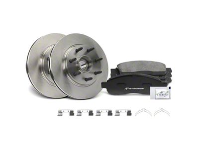 Vented 7-Lug Brake Rotor and Pad Kit; Front (04-08 2WD F-150)