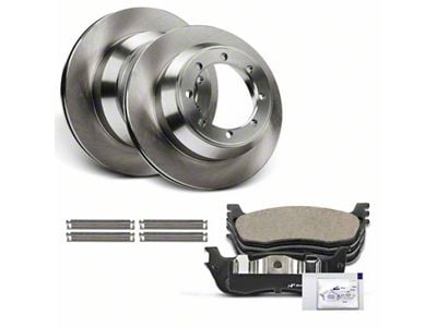 Vented 8-Lug Brake Rotor and Pad Kit; Rear (Late 00-03 F-150, Excluding Lightning)