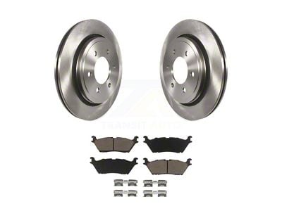 Vented 6-Lug Brake Rotor and Ceramic Pad Kit; Rear (15-17 F-150 w/ Electric Parking Brake)