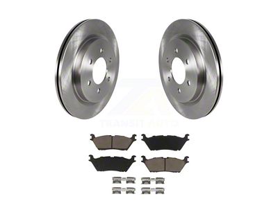 Vented 6-Lug Brake Rotor and Ceramic Pad Kit; Rear (18-20 F-150 w/ Electric Parking Brake)