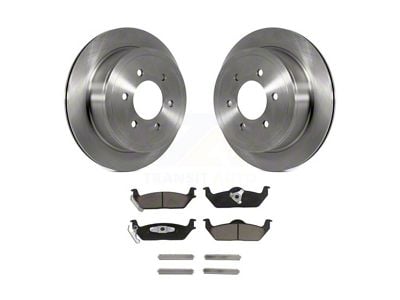 Vented 6-Lug Brake Rotor and Ceramic Pad Kit; Rear (04-11 F-150)