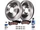 Vented 6-Lug Brake Rotor, Pad, Brake Fluid and Cleaner Kit; Front (10-20 F-150)