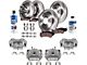 Vented 6-Lug Brake Rotor, Pad, Caliper, Brake Fluid and Cleaner Kit; Front and Rear (04-08 2WD F-150)