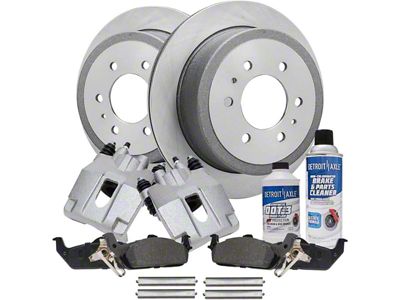 Vented 6-Lug Brake Rotor, Pad, Caliper, Brake Fluid and Cleaner Kit; Rear (04-11 F-150)