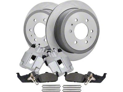 Vented 6-Lug Brake Rotor, Pad and Caliper Kit; Rear (04-11 F-150)