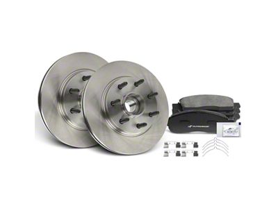 Vented 6-Lug Brake Rotor and Pad Kit; Front (04-08 2WD F-150)