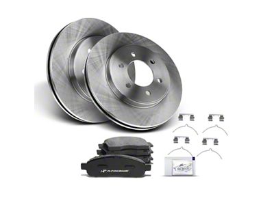 Vented 6-Lug Brake Rotor and Pad Kit; Front (04-08 4WD F-150)