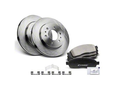 Vented 6-Lug Brake Rotor and Pad Kit; Front (2009 F-150)