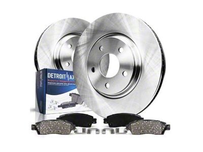 Vented 5-Lug Brake Rotor and Pad Kit; Front (97-03 4WD F-150)