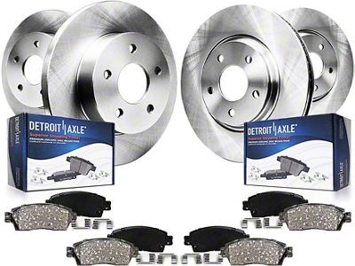 Vented 5-Lug Brake Rotor and Pad Kit; Front and Rear (00-03 4WD F-150 w/ Rear Disc Brakes)