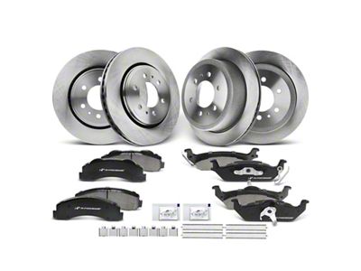 Vented 6-Lug Brake Rotor and Pad Kit; Front and Rear (10-11 F-150)