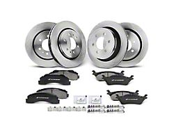 Vented 6-Lug Brake Rotor and Pad Kit; Front and Rear (12-14 F-150; 15-20 F-150 w/ Manual Parking Brake)