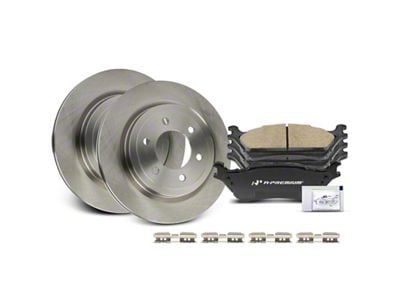 Vented 6-Lug Brake Rotor and Pad Kit; Rear (18-20 F-150 w/ Electric Parking Brake)