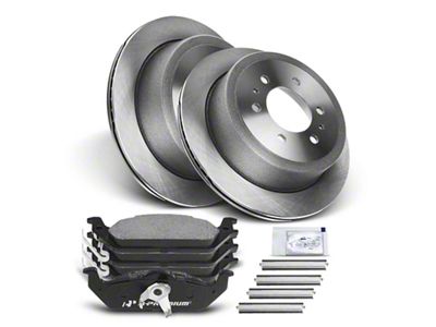 Vented 6-Lug Brake Rotor and Pad Kit; Rear (04-11 F-150)