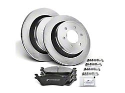 Vented 6-Lug Brake Rotor and Pad Kit; Rear (12-14 F-150; 15-20 F-150 w/ Manual Parking Brake)