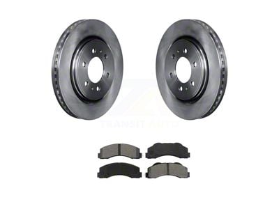 Vented 6-Lug Brake Rotor and Semi-Metallic Pad Kit; Front (10-17 F-150)