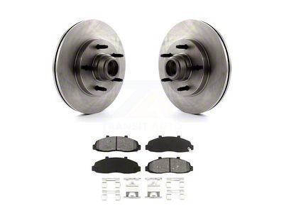 Vented 5-Lug Brake Rotor and Semi-Metallic Pad Kit; Front (97-98 2WD F-150 w/ 4-Wheel ABS; 99-03 2WD F-150)