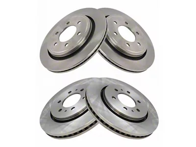 Vented 6-Lug Rotors; Front and Rear (15-17 F-150 w/ Electric Parking Brake)