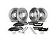 Vented and Solid 5-Lug Brake Rotor and Pad Kit; Front and Rear (00-03 4WD F-150)