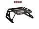 Warrior Roll Bar with 7-Inch Red Round LED Lights; Black (00-24 F-150 Styleside)