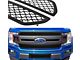 Wire Mesh Upper Overlay Grilles; Black (18-20 F-150 King Ranch, Platinum)