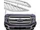 Wire Mesh Upper Overlay Grilles; Chrome (18-20 F-150 Lariat, XL, XLT)