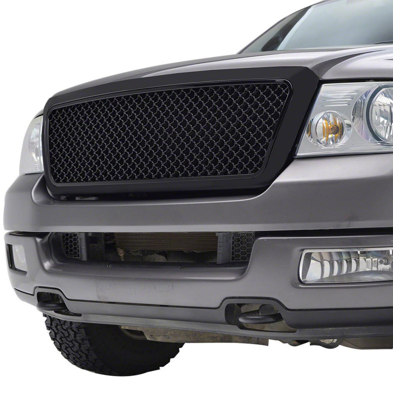 F-150 Wire Mesh Upper Replacement Grille; Black (04-08 F-150)