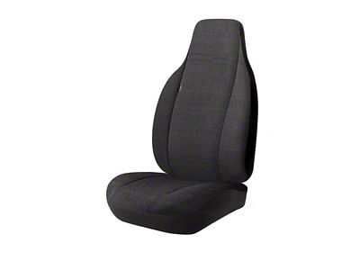 Wrangler Solid Series Front Seat Covers; Black (09-14 F-150 w/ Bucket Seats)