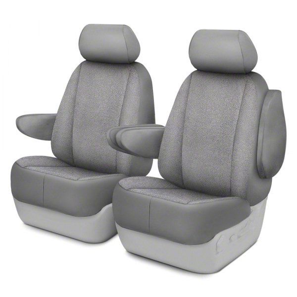 F150 Wrangler Solid Series Front Seat Covers; Gray (1524 F150 w