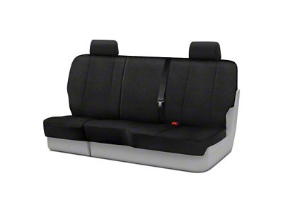 Wrangler Solid Series Rear Seat Cover; Black (15-22 F-150 SuperCab)