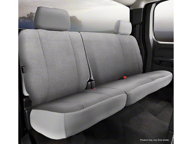 Wrangler Solid Series Rear Seat Cover; Gray (15-24 F-150 SuperCrew)