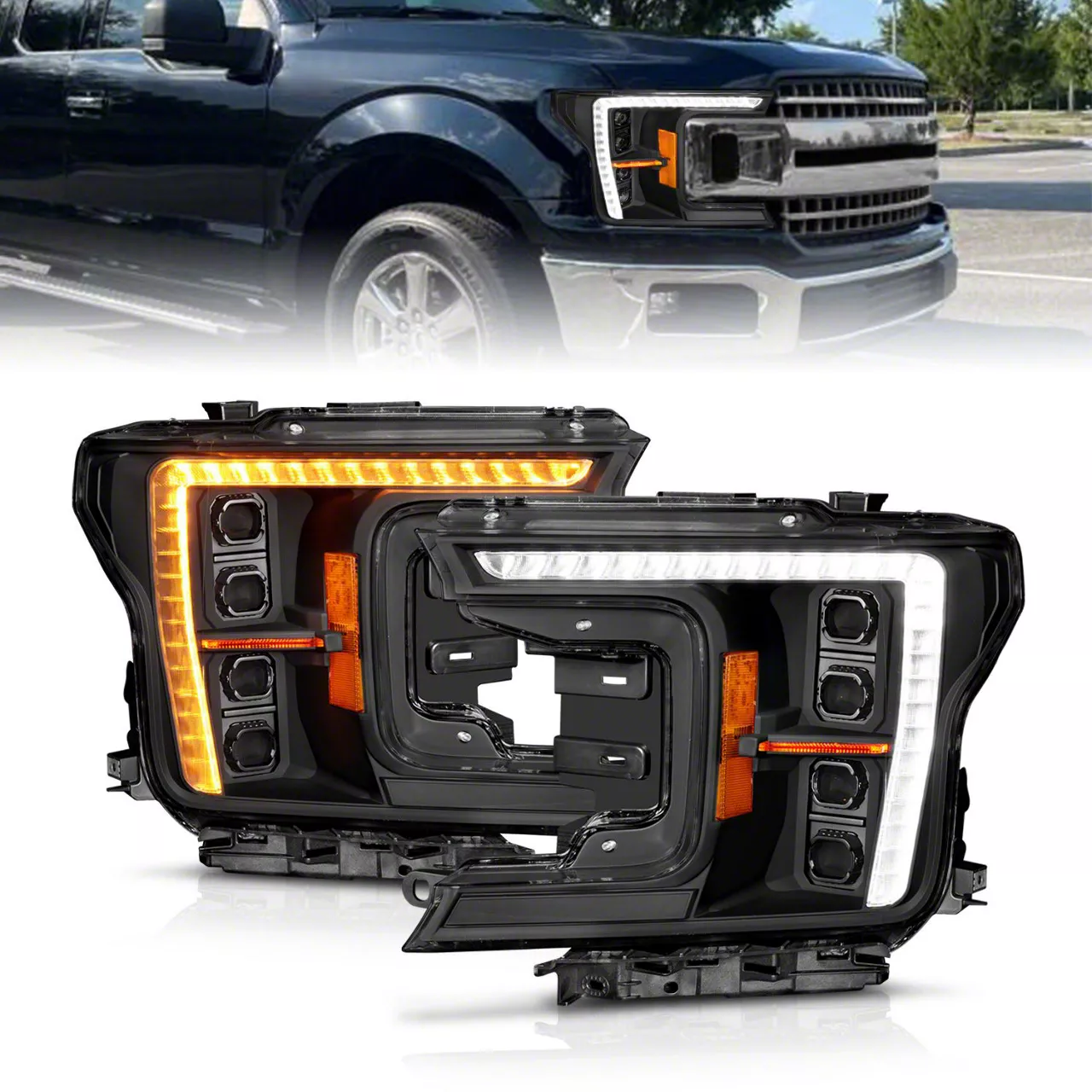 F-150 Z-Series Full LED Plank Projector Headlights with Initiation ...