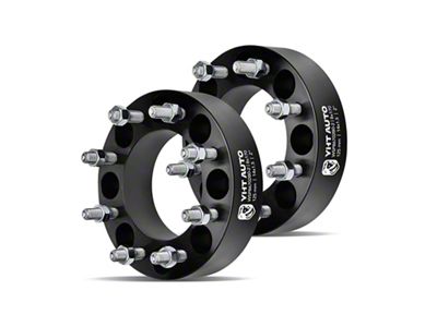 2-Inch 6-Lug Wheel Spacers; Black; Set of Two (11-24 F-250 Super Duty)