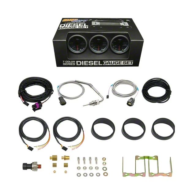 F-250 Super Duty 3-Gauge Diesel Truck Set; 60 PSI Boost/2400-Degree ...