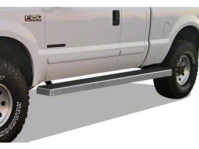 5-Inch iStep Wheel-to-Wheel Running Boards; Hairline Silver (11-16 F-250 Super Duty SuperCab w/ 6-3/4-Foot Bed)